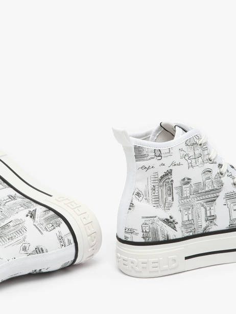Sneakers Kampus Max Jorge Karl lagerfeld Blanc accessoires KL60455 vue secondaire 3