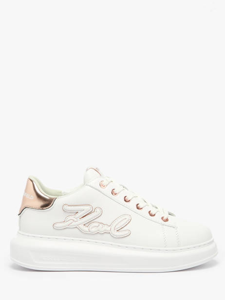 Sneakers Kapri Signiature Embossed En Cuir Karl lagerfeld Blanc accessoires KL62511A