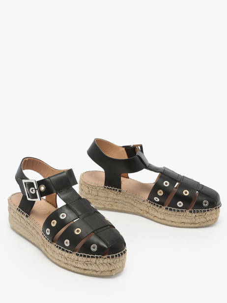 Espadrilles Talon Compensé Cherlin Gaimo Noir accessoires CHERLIN vue secondaire 1