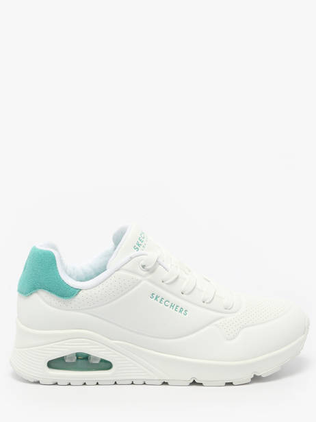 Sneakers Uno Pop Back Skechers Blanc accessoires 177092
