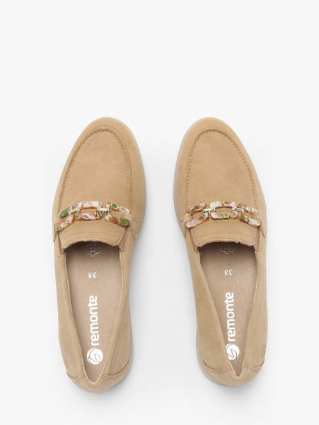 Mocassins En Cuir Remonte Beige accessoires 62 vue secondaire 4