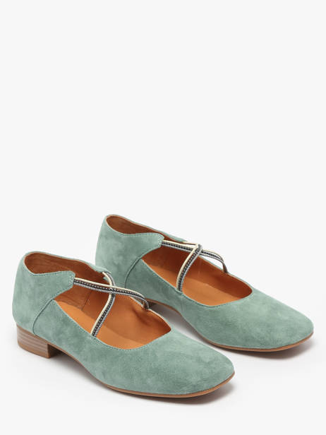 Ballerines Anima En Cuir Mam'zelle Vert accessoires CSGAN25 vue secondaire 2
