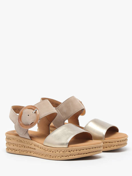 Sandales En Cuir Gabor Or accessoires 62 vue secondaire 1