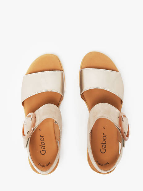 Sandales En Cuir Gabor Or accessoires 62 vue secondaire 3