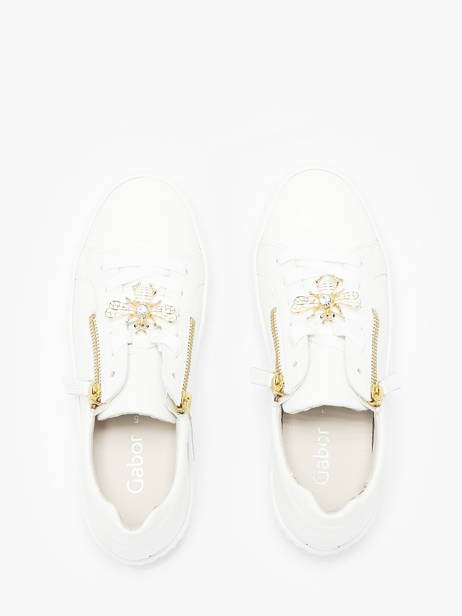 Sneakers En Cuir Gabor Blanc accessoires 21 vue secondaire 4