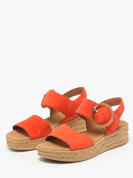 Sandales En Cuir Gabor Orange accessoires 13 vue secondaire 1