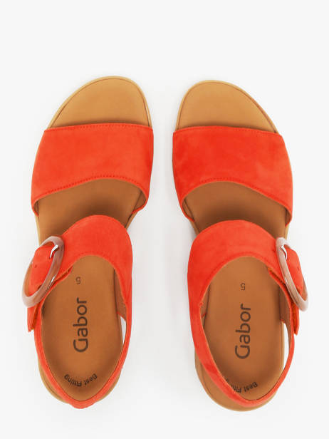 Sandales En Cuir Gabor Orange accessoires 13 vue secondaire 3