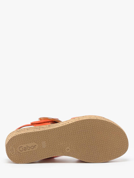 Sandales En Cuir Gabor Orange accessoires 13 vue secondaire 4