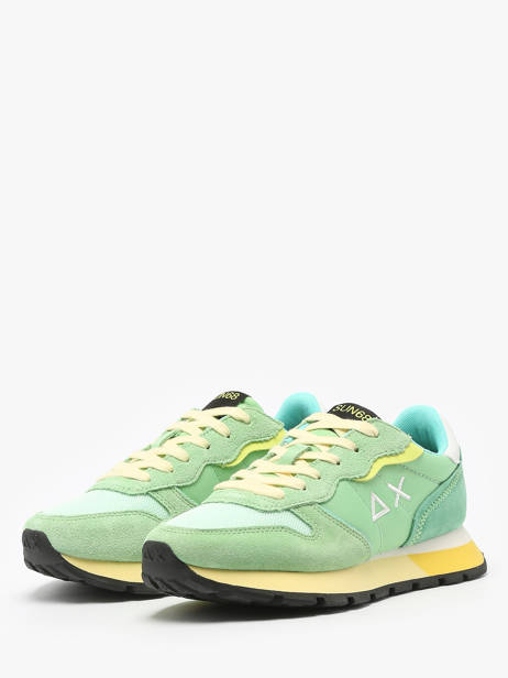 Sneakers Ally Color Explosion Sun68 Vert accessoires Z35204 vue secondaire 2
