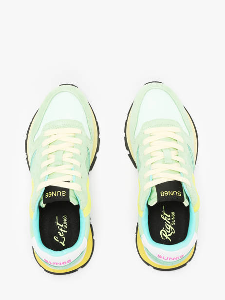 Sneakers Ally Color Explosion Sun68 Vert accessoires Z35204 vue secondaire 4