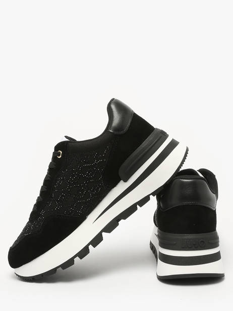 Sneakers Amazing 20 En Cuir Liu jo Noir accessoires BA5043PX vue secondaire 3