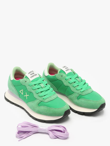 Sneakers Ally Solid Nylon Sun68 Vert accessoires Z35201 vue secondaire 2
