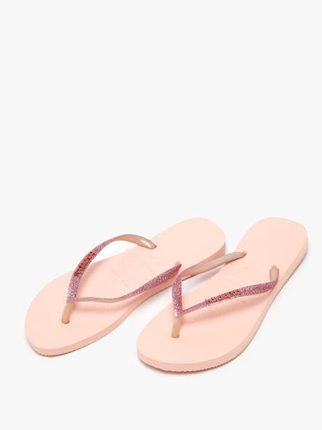 Tongs Slim Glitter Ii Havaianas Rose accessoires 4146975F vue secondaire 2