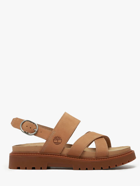 Sandales Clairemont Way En Cuir Timberland Marron accessoires 61T4EN31