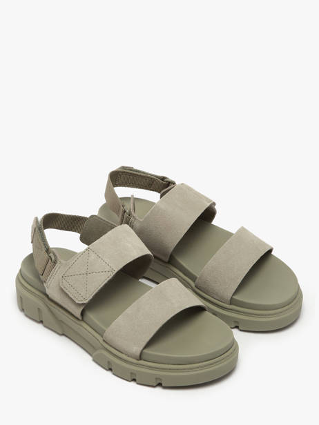 Sandales Greyfield En Cuir Timberland Vert accessoires 61MGEO31 vue secondaire 1