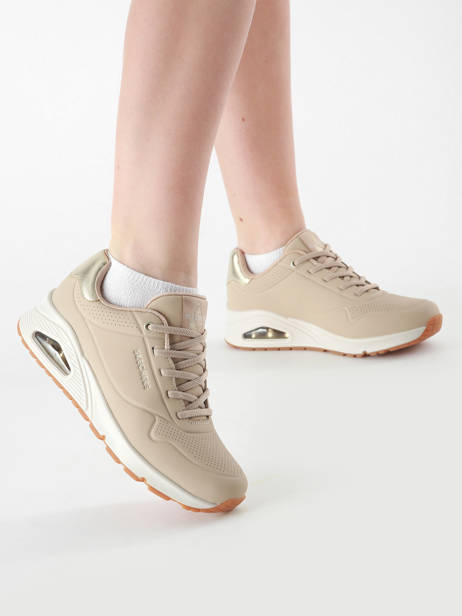 Sneakers Uno Shimmer Away Skechers Beige accessoires 155196 vue secondaire 1