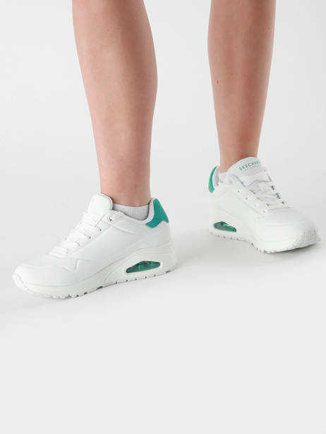 Sneakers Uno Pop Back Skechers Blanc accessoires 177092 vue secondaire 1