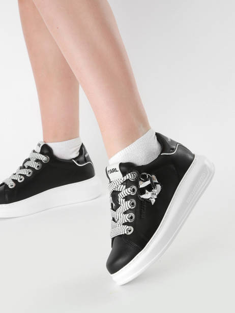 Sneakers Kapri Nft Twin En Cuir Karl lagerfeld Noir accessoires KL62576T vue secondaire 1