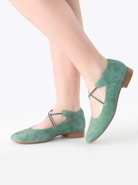Ballerines Anima En Cuir Mam'zelle Vert accessoires CSGAN25 vue secondaire 1