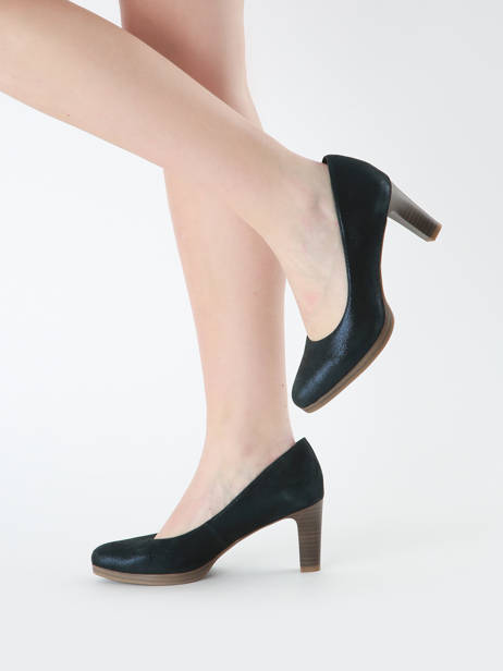 Escarpins En Cuir Tamaris Bleu accessoires 41 vue secondaire 1