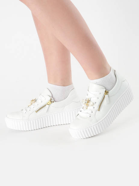 Sneakers En Cuir Gabor Blanc accessoires 21 vue secondaire 1