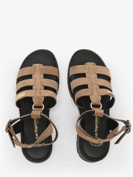 Sandales Tobosued En Cuir Les tropeziennes Beige accessoires TOBOSUED vue secondaire 3