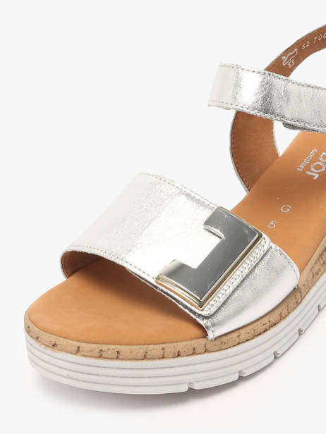 Sandales En Cuir Gabor Argent accessoires 10 vue secondaire 2