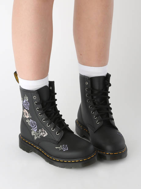 Boots 1460 Vonda En Cuir Dr martens Noir accessoires 40690001 vue secondaire 1