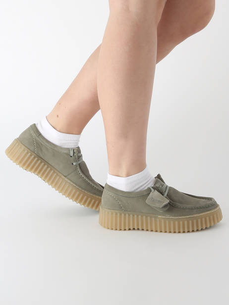 Chaussures Derbies Torhill Bee Clarks Vert accessoires 26181190 vue secondaire 1