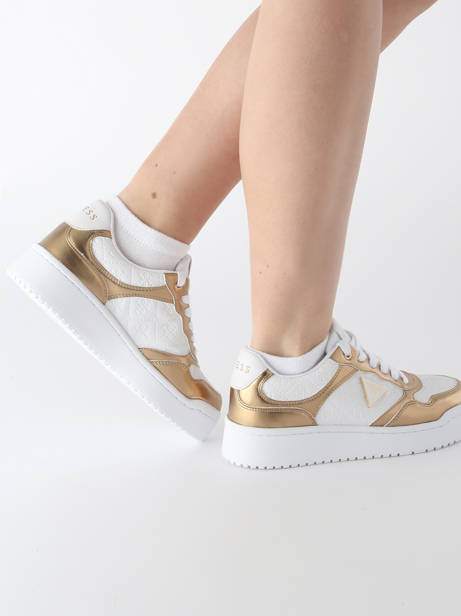Sneakers Miram En Cuir Guess Blanc accessoires MI6FAL12 vue secondaire 1