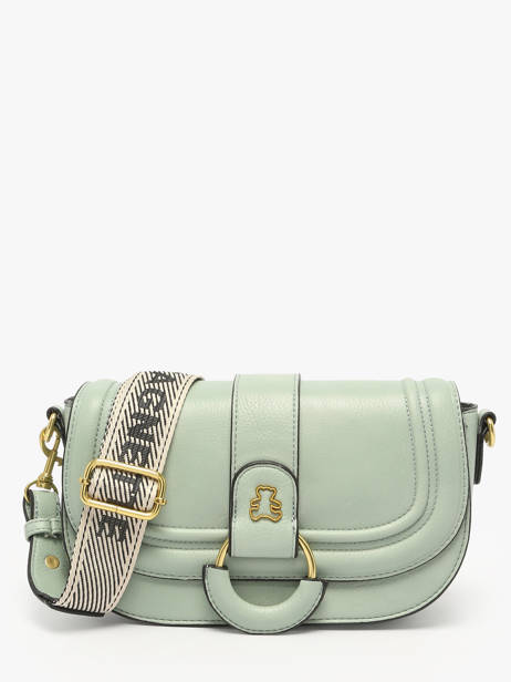 Sac Bandoulière Anneau Lulu castagnette Vert anneau YSABELLA