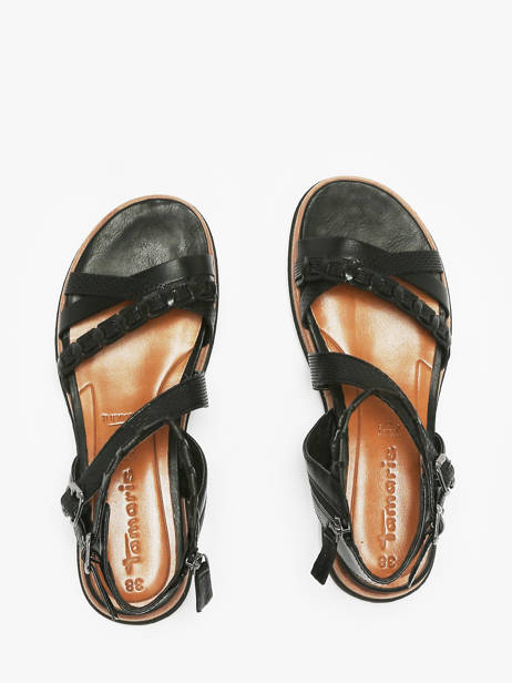 Sandales En Cuir Tamaris Noir accessoires 44 vue secondaire 3