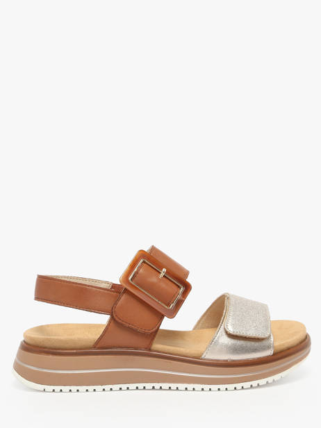 Sandales Semelle Compensée En Cuir Remonte Multicolore accessoires 22