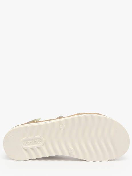 Sandales Semelle Compensée En Cuir Remonte Blanc accessoires 80 vue secondaire 4