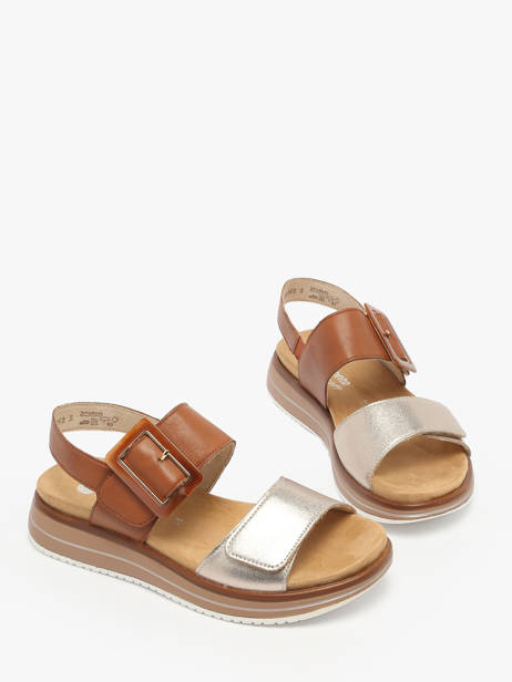 Sandales Semelle Compensée En Cuir Remonte Multicolore accessoires 22 vue secondaire 1