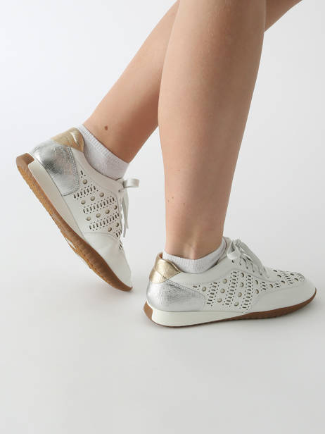Sneakers Dinus En Cuir Mam'zelle Blanc accessoires CSGLO26 vue secondaire 1
