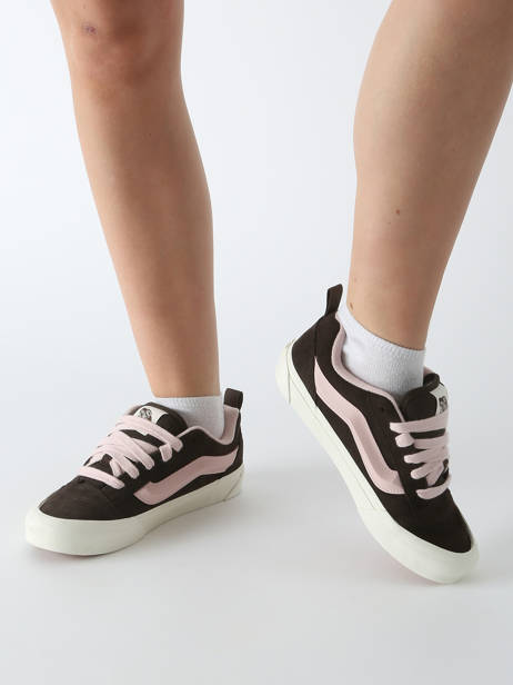 Sneakers Knu Skool En Cuir Vans Marron accessoires D75O3N vue secondaire 1