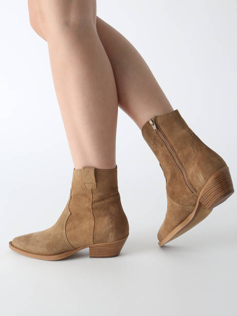 Santiags Western En Cuir Alpe Marron accessoires 50121101 vue secondaire 1