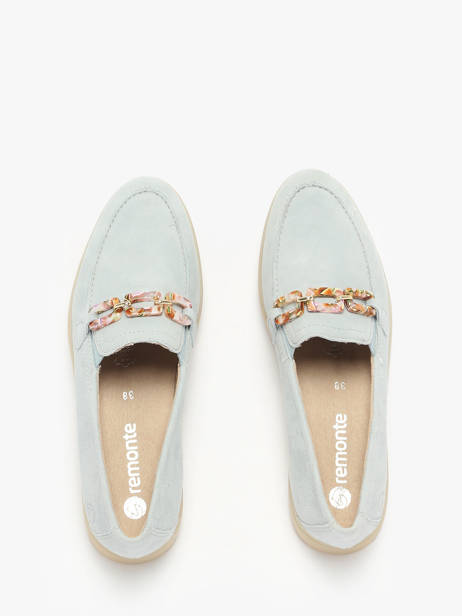 Mocassins En Cuir Remonte Bleu accessoires 12 vue secondaire 3