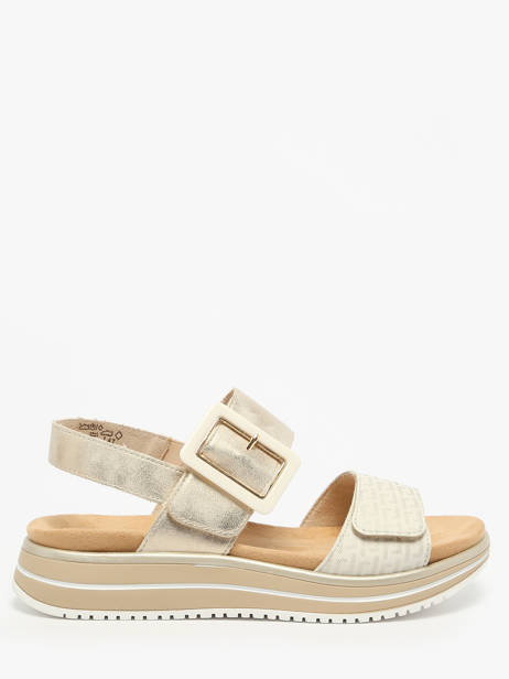 Sandales Semelle Compensée En Cuir Remonte Blanc accessoires 90