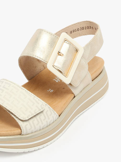 Sandales Semelle Compensée En Cuir Remonte Blanc accessoires 90 vue secondaire 2
