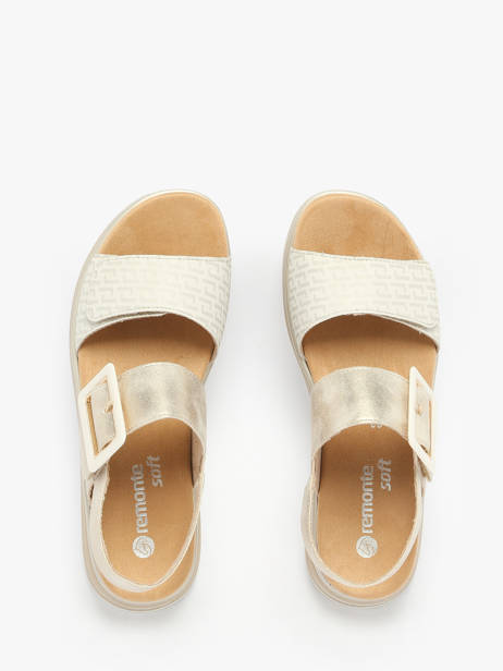 Sandales Semelle Compensée En Cuir Remonte Blanc accessoires 90 vue secondaire 3