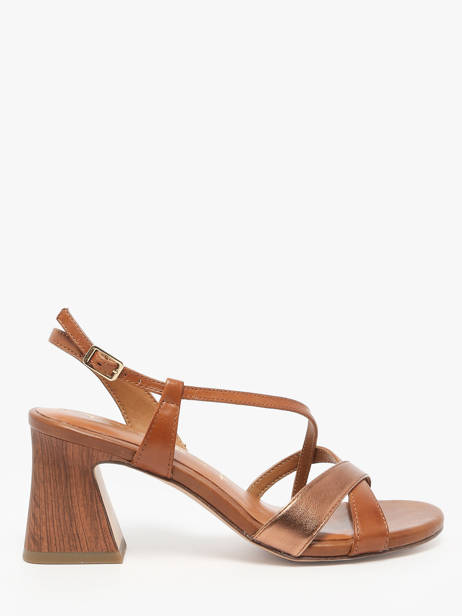 Sandales à Talon En Cuir Tamaris Marron accessoires 44