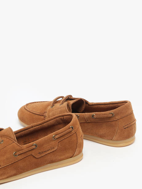 Chaussures Bateau En Cuir Tamaris Marron accessoires 44 vue secondaire 2