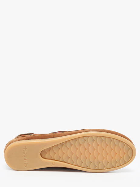 Chaussures Bateau En Cuir Tamaris Marron accessoires 44 vue secondaire 4