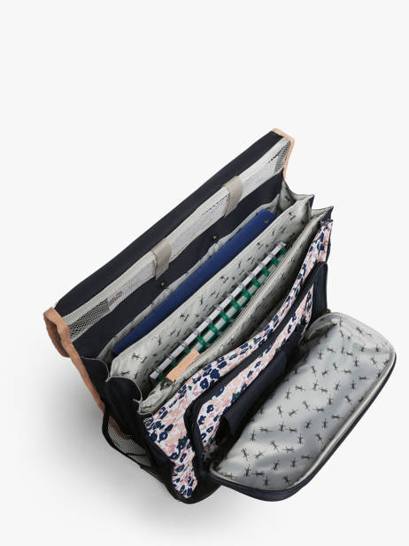 Cartable à Roulettes Enfant 3 Compartiments Cameleon Bleu actual CR41 vue secondaire 3