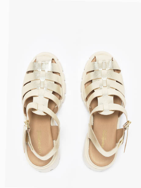 Sandales Bayla En Cuir Les tropeziennes Or women BAYLA vue secondaire 3