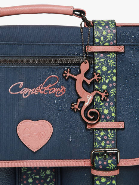 Cartable Enfant 3 Compartiments Cameleon Bleu vintage fantasy CA41 vue secondaire 6