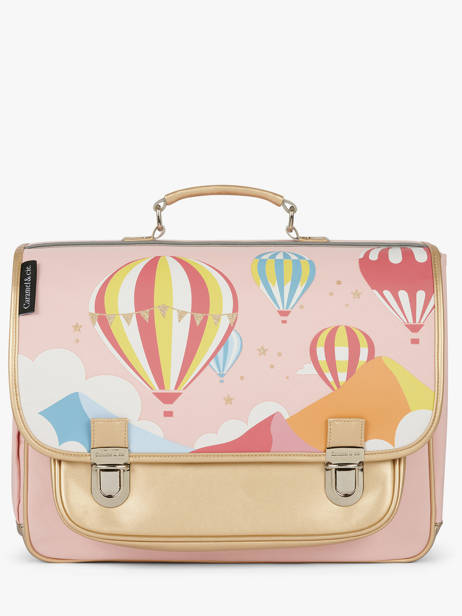 Cartable 2 Compartiments Caramel et cie Rose boheme FI