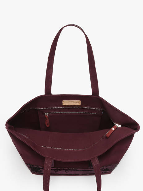 Le Cabas L Zippé Paillettes Vanessa bruno Violet cabas 1V40409 vue secondaire 3